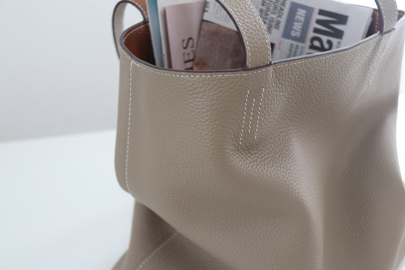 Double-sided Head Layer Cowhide Large Capacity Women's Bag