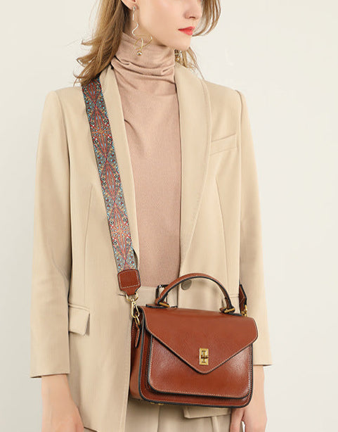 Hand-held Single-shoulder Cross-body Women's Leather Bag