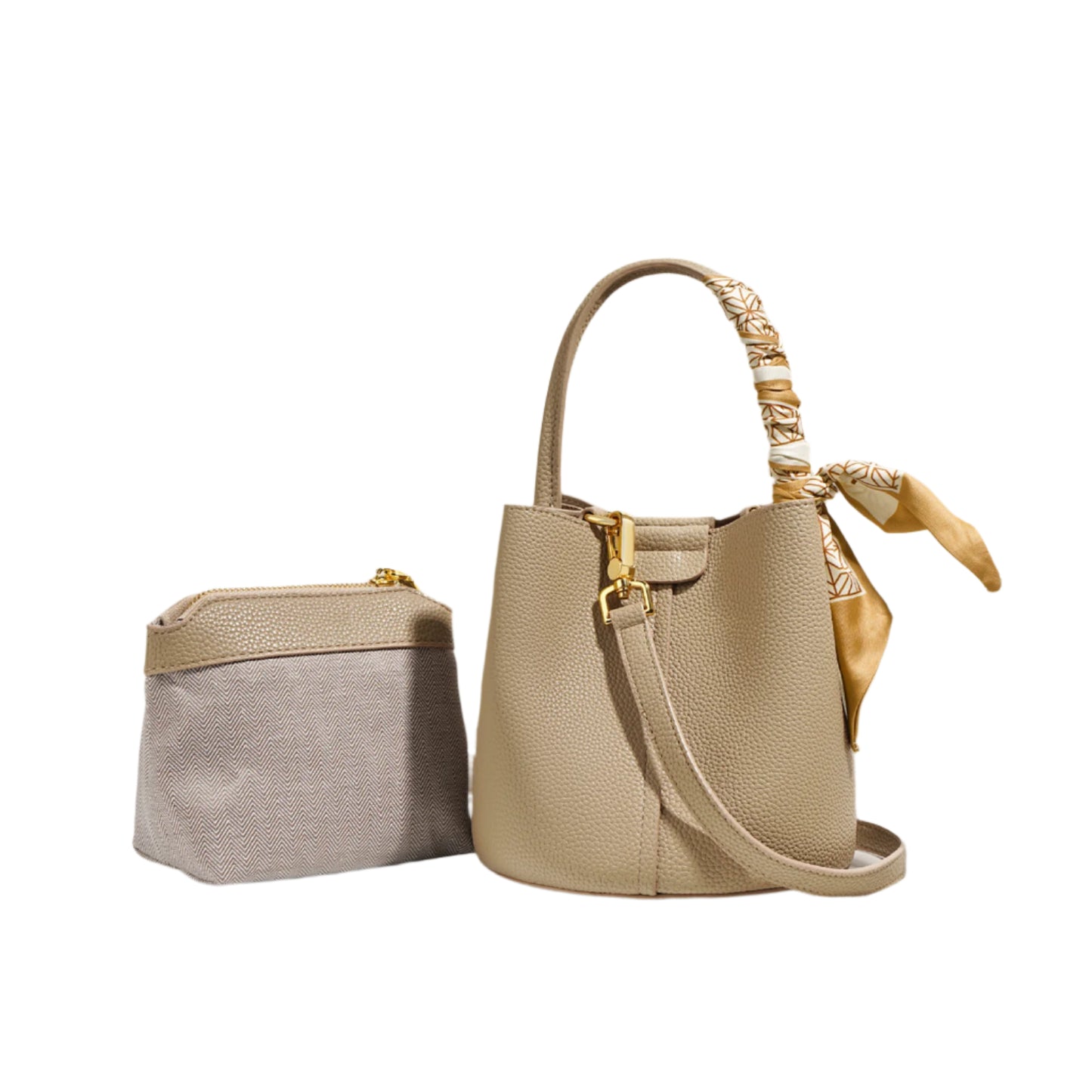 Genuine Leather Advanced Texture Bucket Bags Women