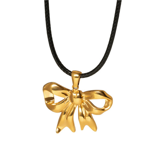 Lola 18K Gold-Plated Bow Pendant Necklace