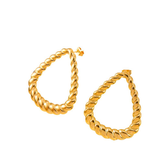 Isabela 18K Gold-Plated Twisted Earrings