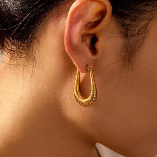 Vicky U Shape Earrings 18K gold-plated